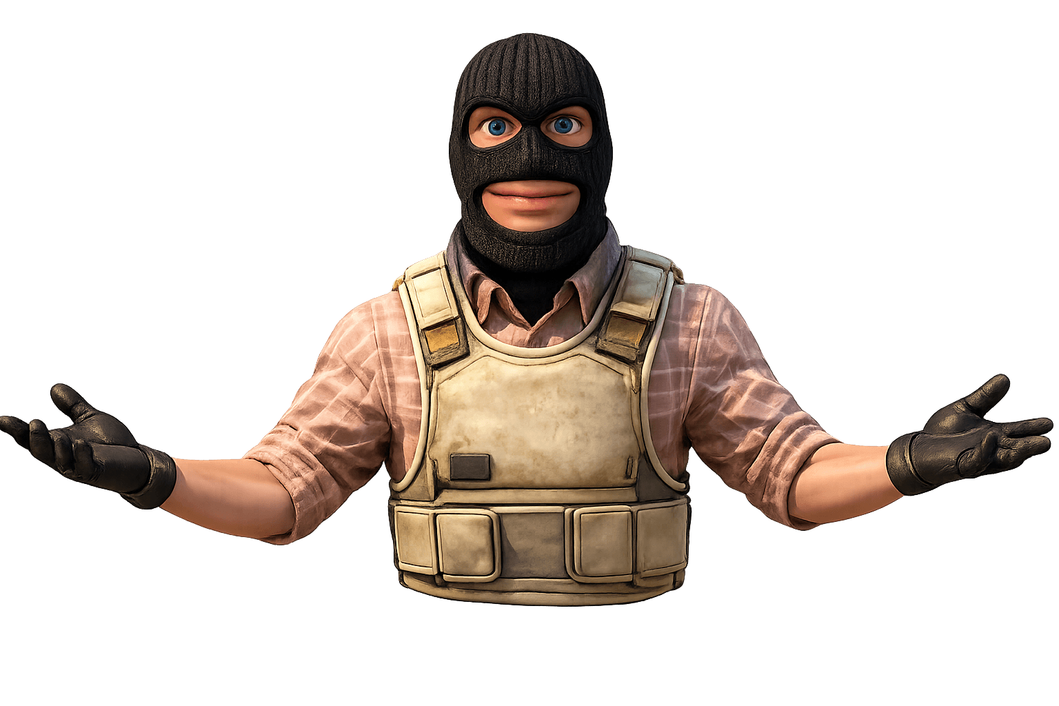کاراکتر Counter-Strike در حال تبدیل اسکین CS2 به وجه